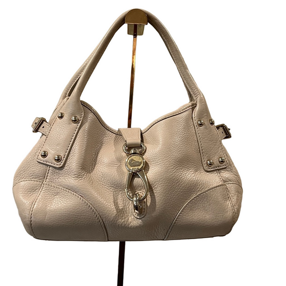 Dooney & Bourke Handbags - Dooney & Bourke Cream Leather Shoulder Bag